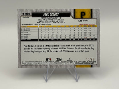 Paul Skenes | 2025 Topps Series 1 | Foil Parallel /25 (Raw)