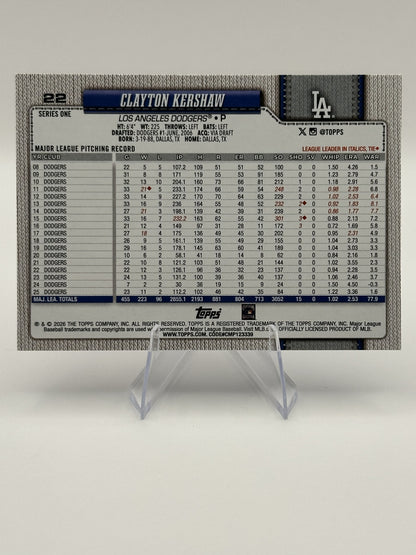 Clayton Kershaw | 2026 Topps Series 1 | SP (Raw)