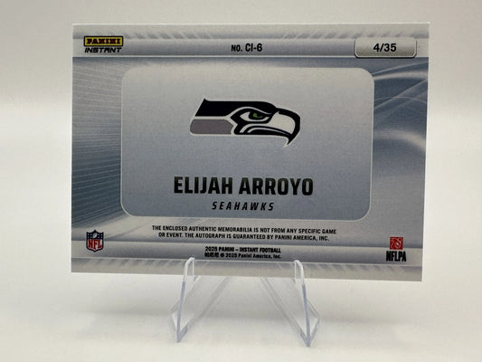 Elijah Arroyo | 2025 Panini Instant | Clearly Instant Patch RC /35 (Raw)