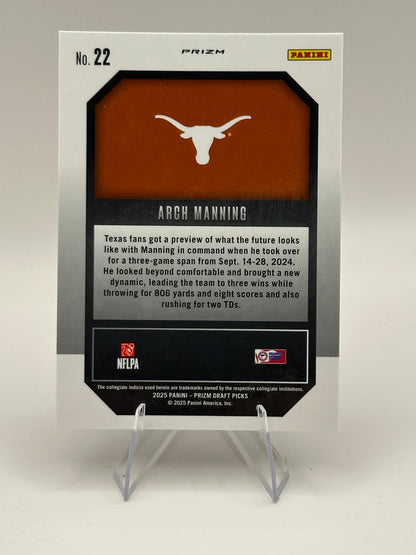 Arch Manning | 2025 Panini Prizm Draft Picks | New Recruits Gold (Raw)