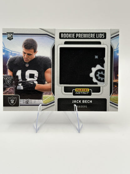 Jack Bech | 2025 Panini Instant | Rookie Premiere Lids Patch RC /10 (Raw)